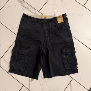 Hollister Black Cargo Shorts for Men